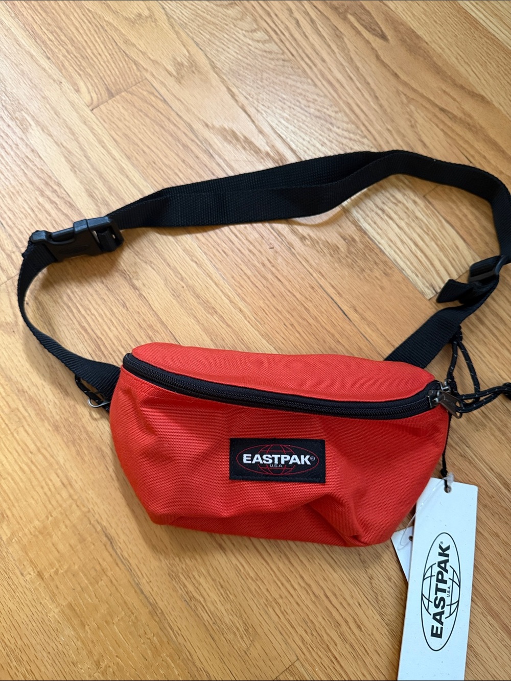 Eastpak Red Belt Bag with Black Strap
